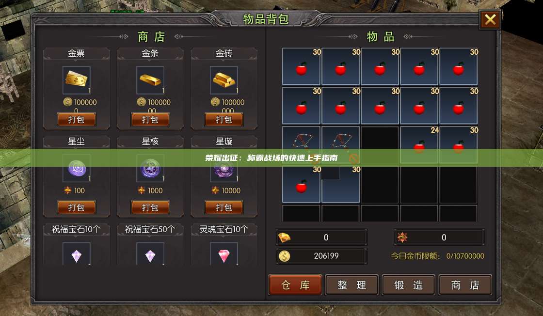 荣耀出征：称霸战场的快速上手指南