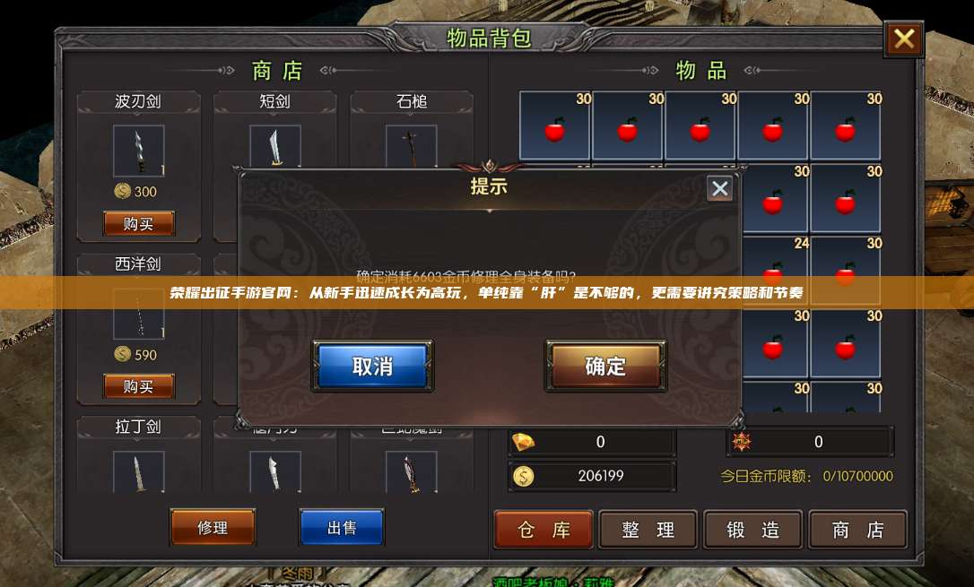 荣耀出征手游官网:从新手迅速成长为高玩,单纯靠“肝”是不够的,更需要讲究策略和节奏