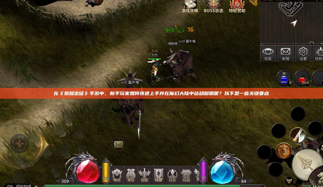 在《荣耀出征》手游中，新手玩家如何快速上手并在魔幻大陆中站稳脚跟呢？以下是一些关键要点